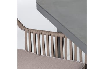Möbelset ANDROS Utebord och 6 Utestolar 180x90xH75cm - Utemöbler - Utegrupp - Matgrupper utomhus