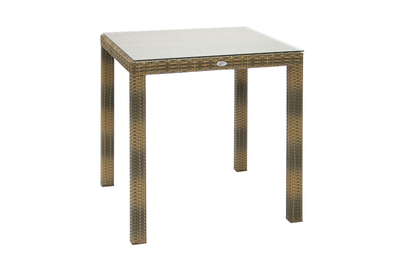 Möbelset WICKER bord och 2 stolar 73x73xH71cm - Matgrupper utomhus