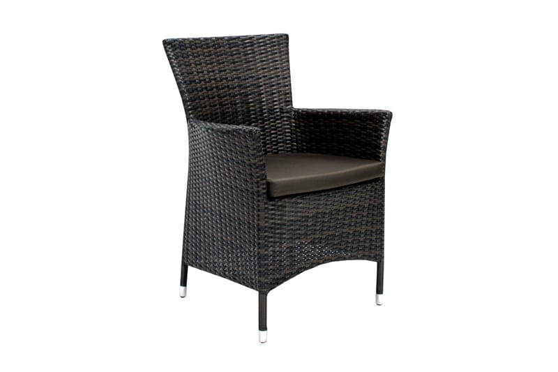 Möbelset WICKER Utebord och 4 Utestolar 73x73xH71 brun - Utemöbler - Utegrupp - Matgrupper utomhus