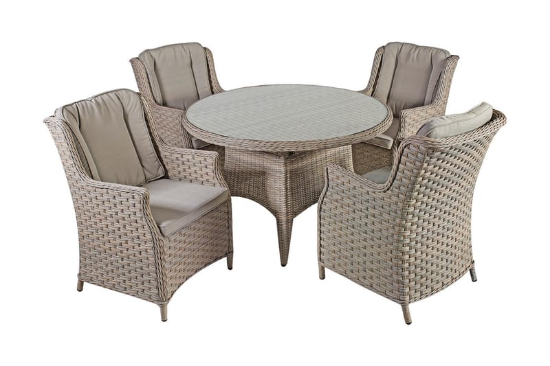 Möbelset PACIFIC med 4-Utestolar D120xH75cm - Utemöbler - Utegrupp - Matgrupper utomhus