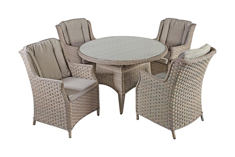 Möbelset PACIFIC med 4-stolar D120xH75cm - Matgrupper utomhus