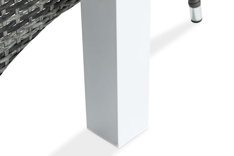MONACO Bord 152-210x90 Vit + 4 JENNY LYX Fåtölj Grå - Utemöbler - Utegrupp - Matgrupper utomhus