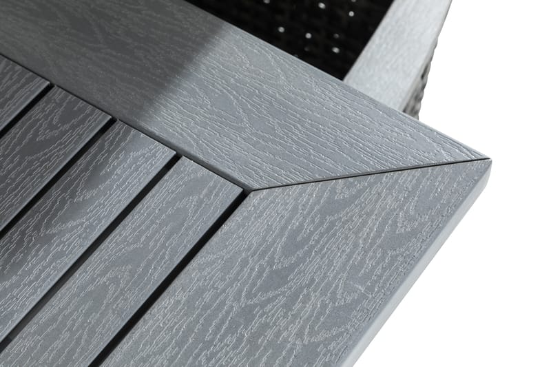 MONACO Bord 152-210x90 Vit + 4 JENNY LYX Fåtölj Grå - Utemöbler - Utegrupp - Matgrupper utomhus