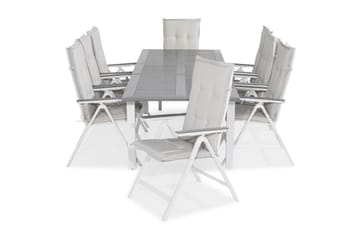 MONACO Bord 220-280x100 Vit+8 MONACO LIGHT Stol m Dyna Vit