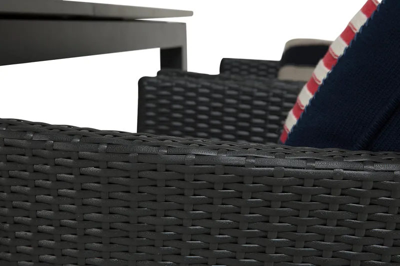 Monaco Matgrupp Utomhus 152-210 + 4 Jenny Ställbar Fåtölj - Svart - Utemöbler - Utegrupp - Matgrupper utomhus