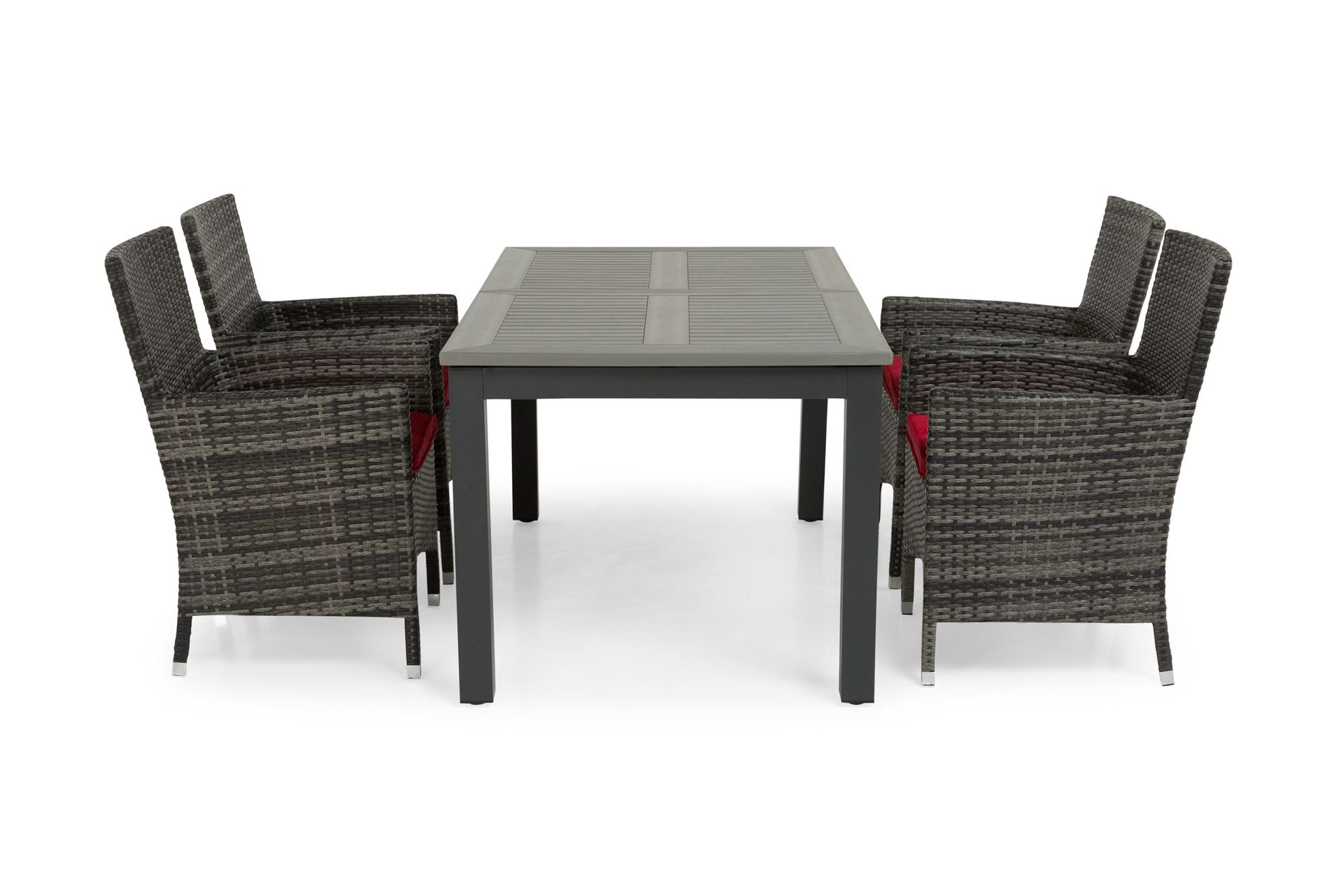 Monaco Matgrupp Utomhus 152-210 + 4 Thor F&aring;t&ouml;lj - Svart/Gr&aring;