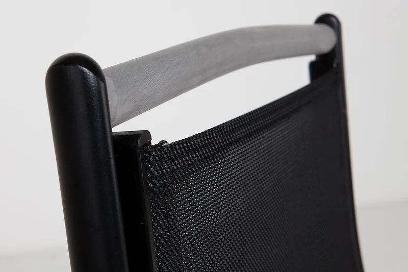 Monaco Matgrupp Utomhus 152-210 + 4 Positionsstol Lyx - Svart/Svart - Utemöbler - Utegrupp - Matgrupper utomhus