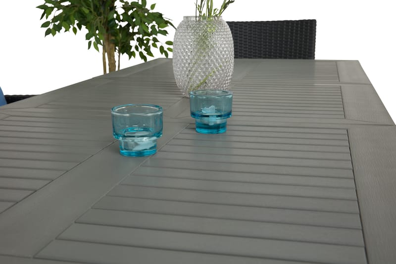 Monaco Matgrupp Utomhus 152-210 + 6 Thor Fåtölj - Svart/Svart - Utemöbler - Utegrupp - Matgrupper utomhus