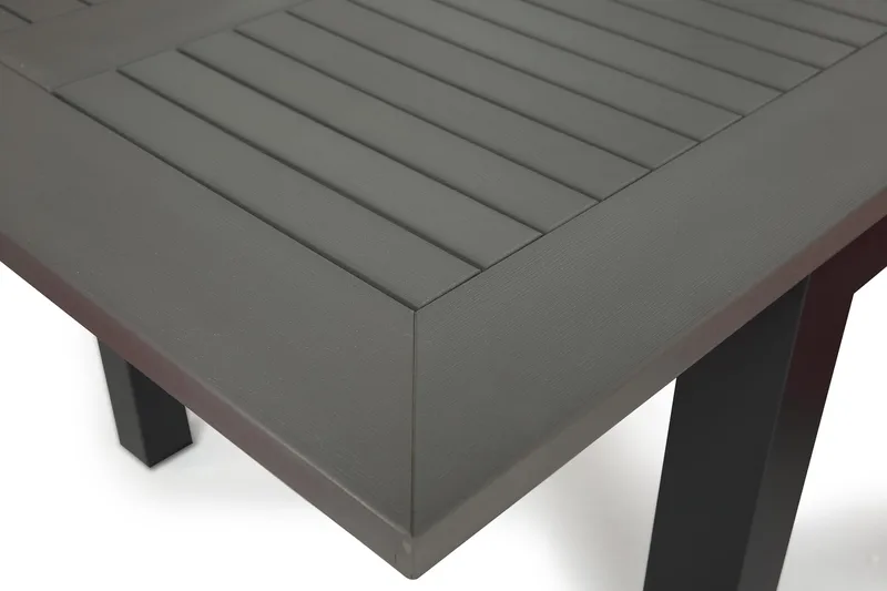 Monaco Matgrupp Utomhus 152-210 + 6 Positionsstolar - Svart/Svart - Utemöbler - Utegrupp - Matgrupper utomhus