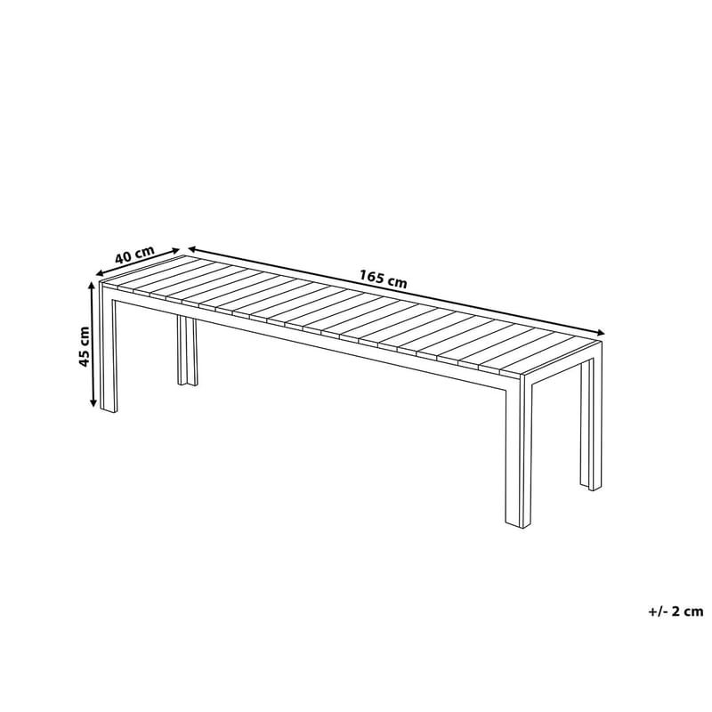 Nardo Trädgårdsmöbelset Med Utebord+Bänk Utomhus - Grå - Utemöbler - Utegrupp - Matgrupper utomhus