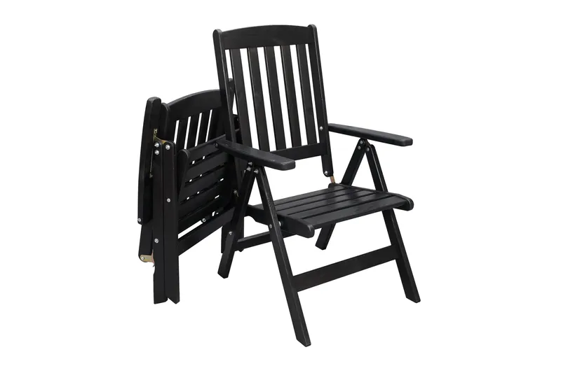 Oliver Matgrupp Utomhus 4 Utestolar - Grå/Svart - Utemöbler - Utegrupp - Matgrupper utomhus