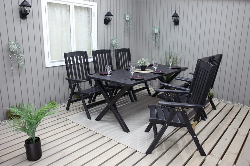 Oliver Matgrupp Utomhus 6 Utestolar - Brun - Utemöbler - Utegrupp - Matgrupper utomhus