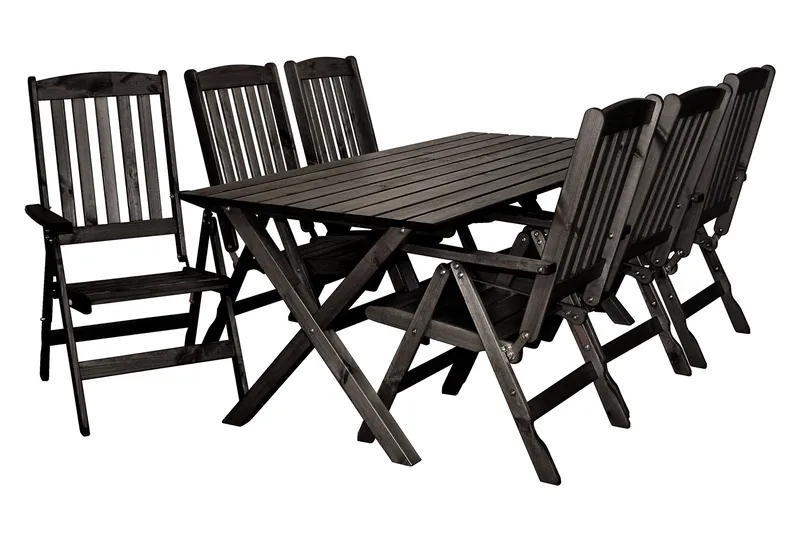 Oliver Matgrupp Utomhus 6 Utestolar, Brun