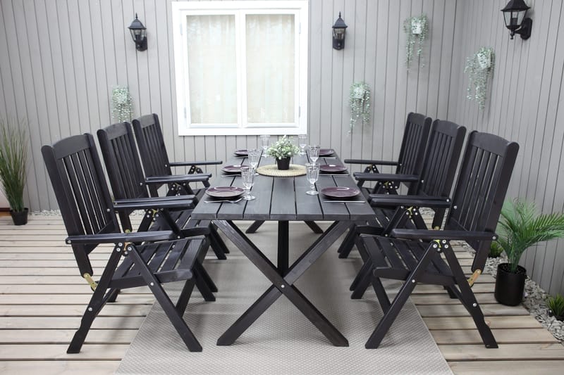 Oliver Matgrupp Utomhus 6 Utestolar - Brun - Utemöbler - Utegrupp - Matgrupper utomhus