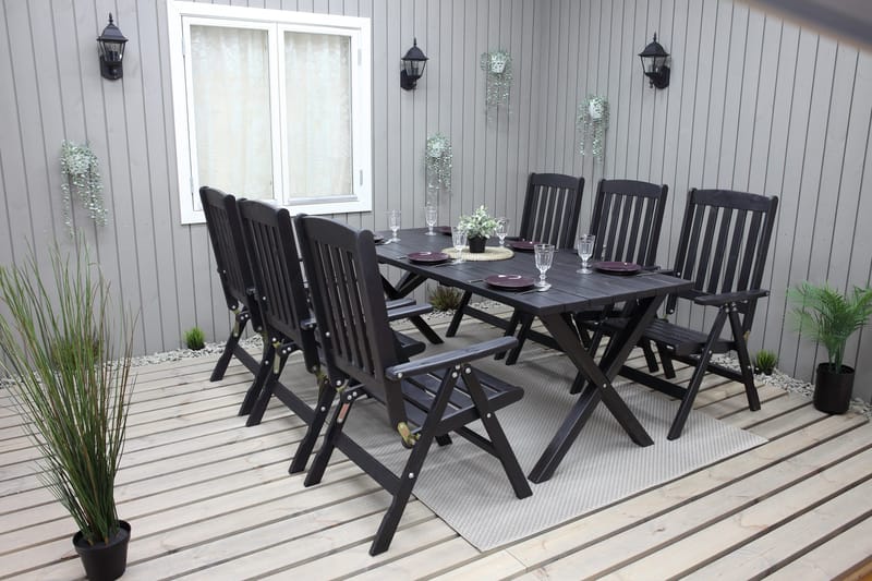 Oliver Matgrupp Utomhus 6 Utestolar - Brun - Utemöbler - Utegrupp - Matgrupper utomhus