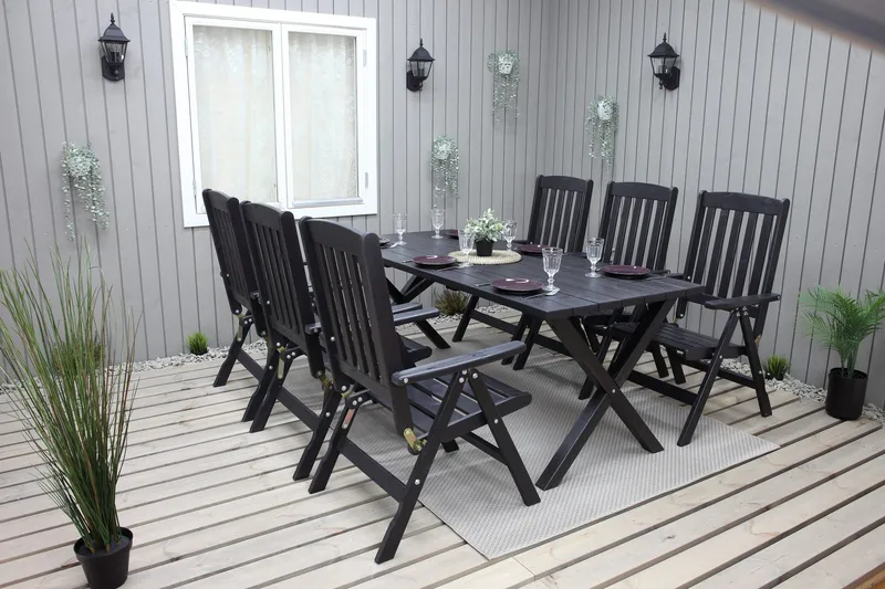 Oliver Matgrupp Utomhus 6 Utestolar - Brun - Utemöbler - Utegrupp - Matgrupper utomhus