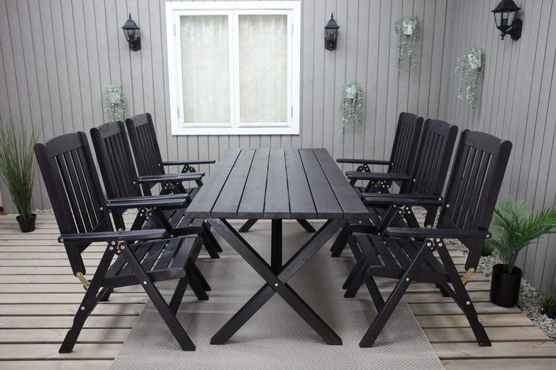 Oliver Matgrupp Utomhus 6 Utestolar - Brun - Utemöbler - Utegrupp - Matgrupper utomhus