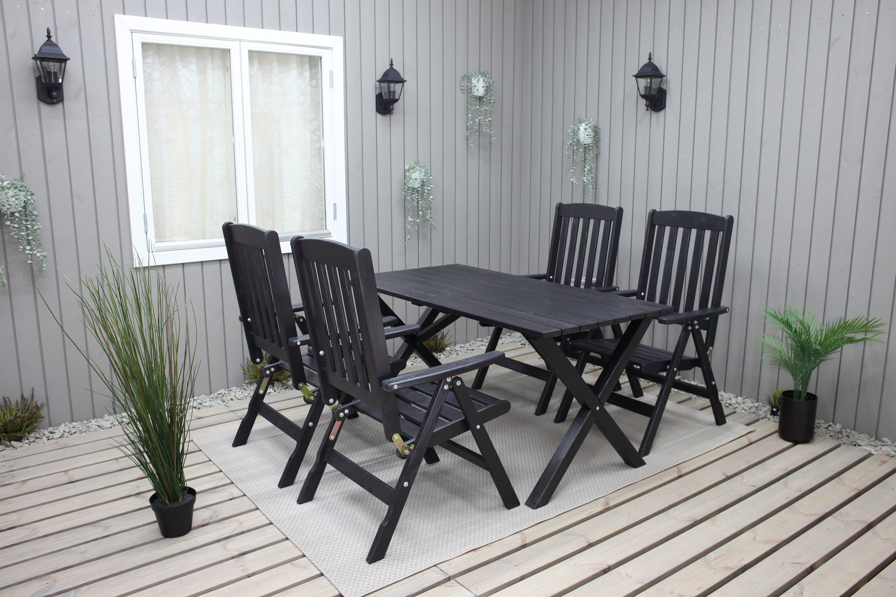 oliver utebord grå/svart -