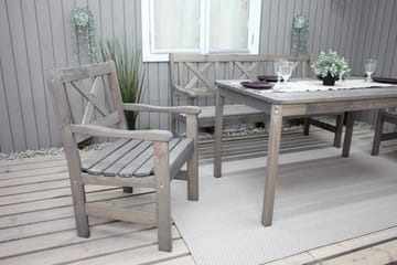 Olivo Matgrupp Utomhus + 2 Utestolar + Bänk Utomhus - Grå - Utemöbler - Utegrupp - Matgrupper utomhus