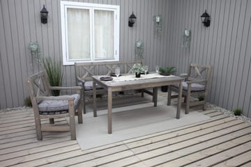 Olivo Matgrupp Utomhus + 2 Utestolar + Bänk Utomhus - Grå - Utemöbler - Utegrupp - Matgrupper utomhus