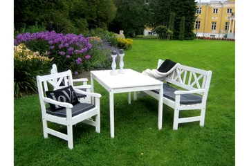 Olivo Matgrupp Utomhus med Sittdynor - Vit - Utemöbler - Utegrupp - Matgrupper utomhus