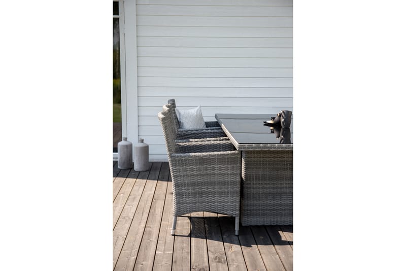 Padova Matgrupp Utomhus 200cm + 6 Malin Karmstolar - Natur - Utemöbler - Utegrupp - Matgrupper utomhus
