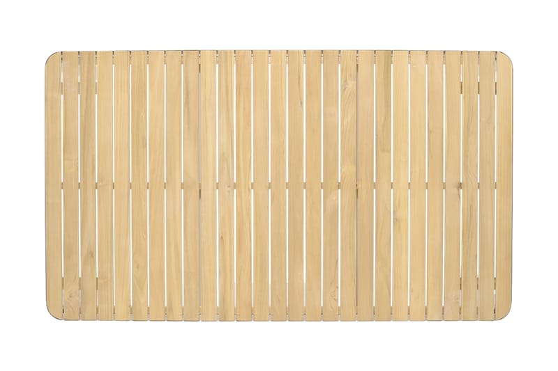 PORTALS Matbord 209 cm Vit/Trä + 5 Karmstolar + Bänk - Utemöbler - Utegrupp - Matgrupper utomhus