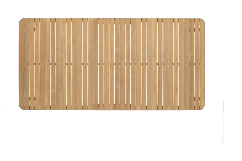 PORTALS Matbord 209 cm Vit/Trä + 6 Stolar - Utemöbler - Utegrupp - Matgrupper utomhus