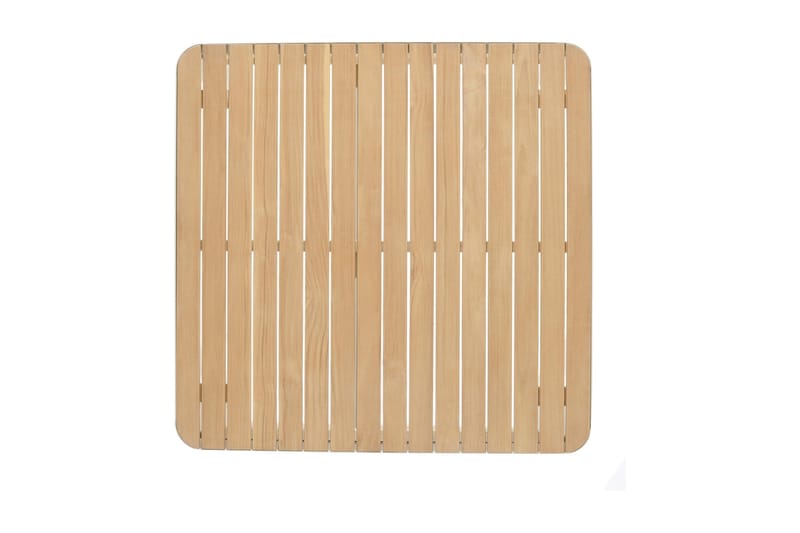 PORTALS Matbord 95 cm Vit/Trä + 4 Stolar - Utemöbler - Utegrupp - Matgrupper utomhus
