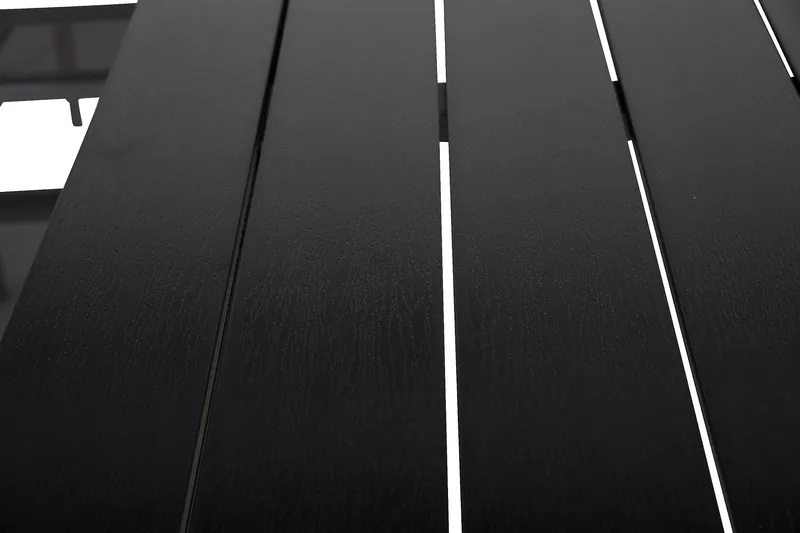 Portland Matgrupp Utomhus 152-210x90 + 6 Sierra Stapelstol - Svart - Utemöbler - Utegrupp - Matgrupper utomhus