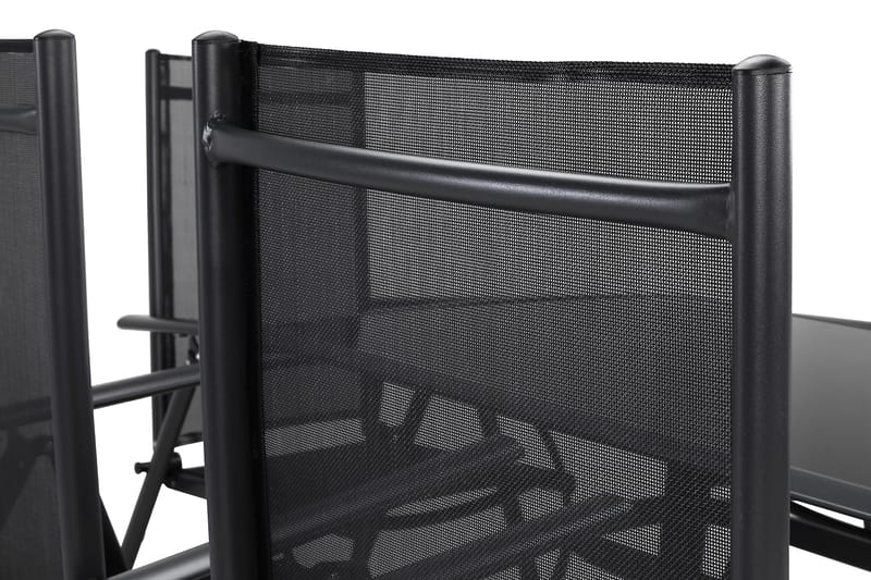 Primavera Matgrupp 150x90 + 6 Stolar - Svart - Utemöbler - Utegrupp - Matgrupper utomhus