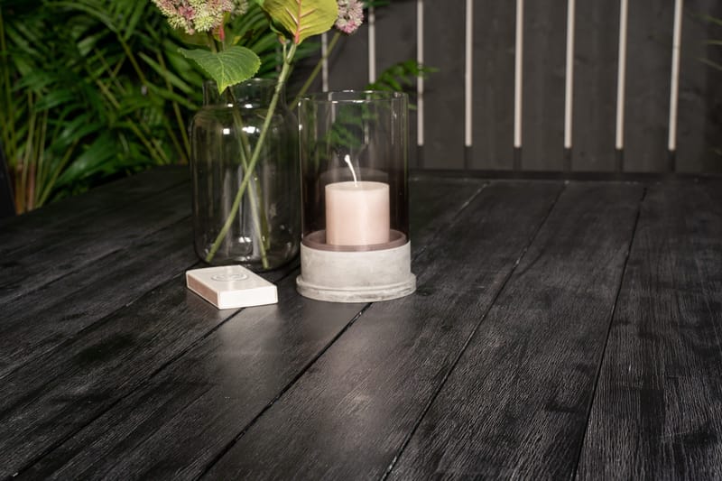 Rives Matgrupp Utomhus 200cm + 6 Break Positionsstolar - Svart/Grå - Utemöbler - Utegrupp - Matgrupper utomhus