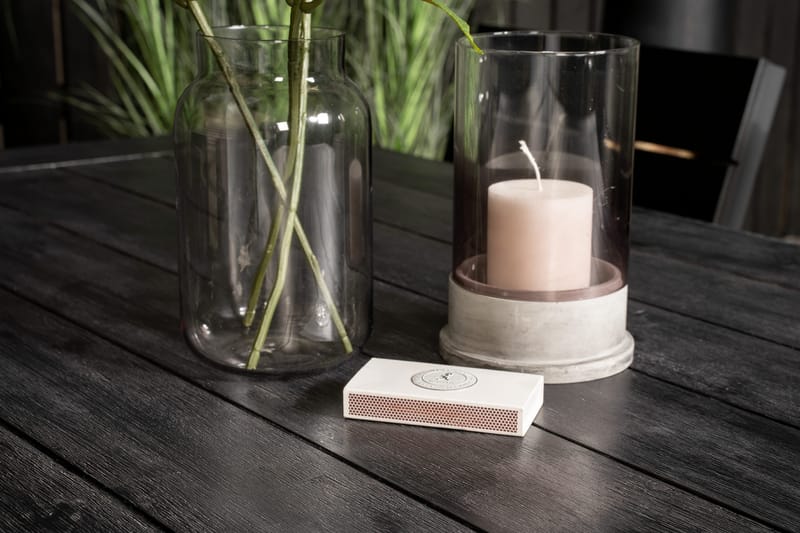 Rives Matgrupp Utomhus 200cm + 6 Levels Stapelbara Matstolar - Svart - Utemöbler - Utegrupp - Matgrupper utomhus