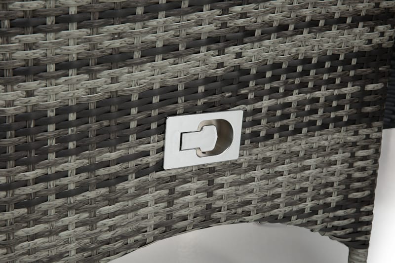 Round Matgrupp Ø140 + 6 Jenny Ställbar Fåtölj - Svart/Grå - Utemöbler - Utegrupp - Matgrupper utomhus