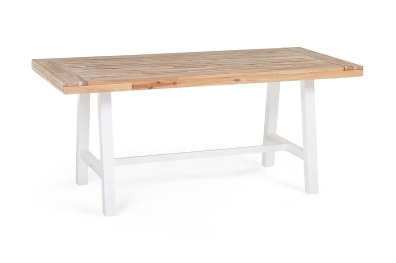 Scania Trädgårdmöbelset 170 cm + 2 Bänkar Utomhus - Vit - Utemöbler - Utegrupp - Matgrupper utomhus