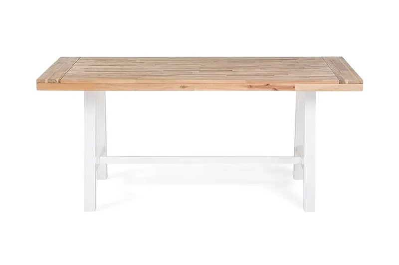 Scania Trädgårdmöbelset 170 cm + 2 Bänkar Utomhus - Vit - Utemöbler - Utegrupp - Matgrupper utomhus