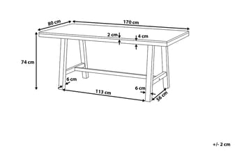 Scania Trädgårdmöbelset 170 cm + 2 Bänkar Utomhus - Vit - Utemöbler - Utegrupp - Matgrupper utomhus