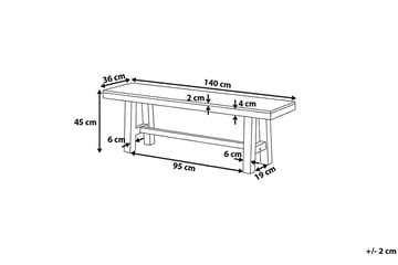 Scania Trädgårdmöbelset Utebord+ 2 Bänkar Utomhus 80 cm - Svart - Utemöbler - Utegrupp - Matgrupper utomhus