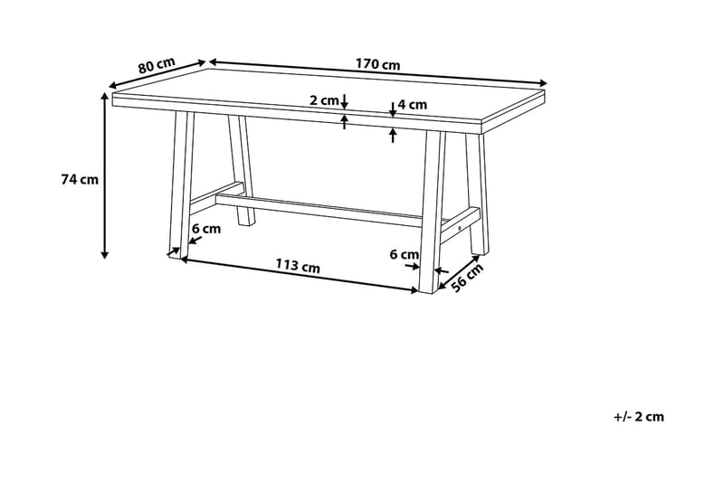 SCANIA Trädgårdmöbelset Utebord+ 2 Bänkar Utomhus 80 cm - Utemöbler - Utegrupp - Matgrupper utomhus