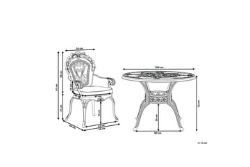 Scario Matgrupp Utomhus 100 cm + 4 Utestolar - Brun - Utemöbler - Utegrupp - Matgrupper utomhus