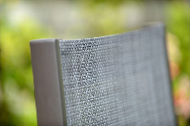 Solana Matgrupp Utomhus 88 cm + 4 Positionsstolar - Grå - Utemöbler - Utegrupp - Matgrupper utomhus