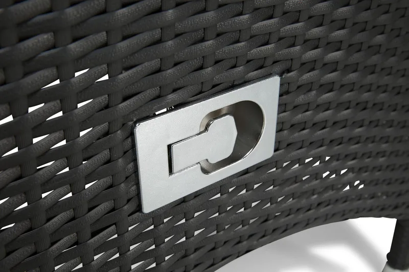 Thor Matgrupp Ø140 + 6 Jenny Ställbar Fåtölj - Grå/Svart - Utemöbler - Utegrupp - Matgrupper utomhus