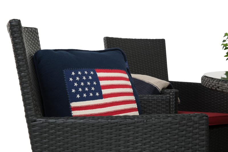 Thor Matgrupp Ø140 + 6 Thor Fåtölj - Grå/Svart - Utemöbler - Utegrupp - Matgrupper utomhus