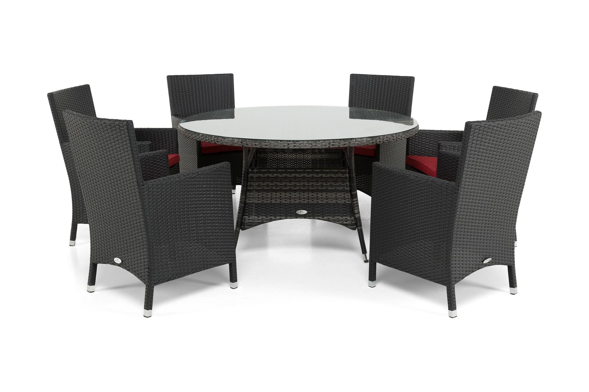 Thor Matgrupp &Oslash;140 + 6 Thor F&aring;t&ouml;lj - Gr&aring;/Svart