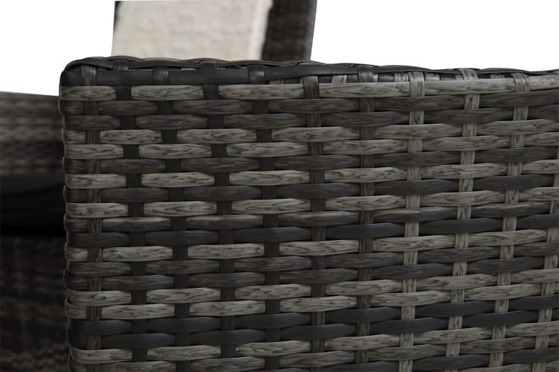 Thor Matgrupp Ø140 + 6 Thor Fåtölj - Svart/Grå - Utemöbler - Utegrupp - Matgrupper utomhus