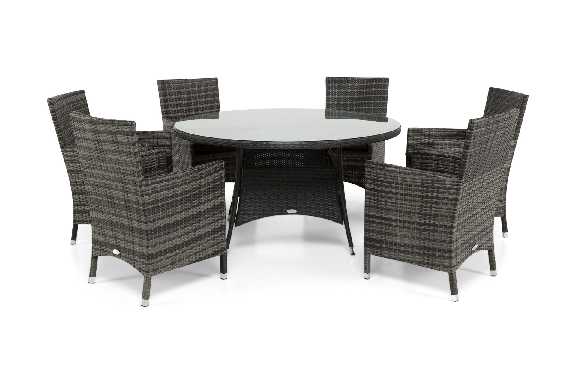 Thor Matgrupp &Oslash;140 + 6 Thor F&aring;t&ouml;lj - Svart/Gr&aring;