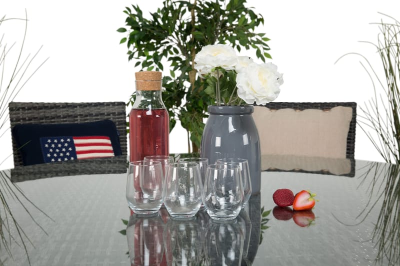 Thor Matgrupp Ø140+6 Thor Stolar - Grå/Grå - Utemöbler - Utegrupp - Matgrupper utomhus