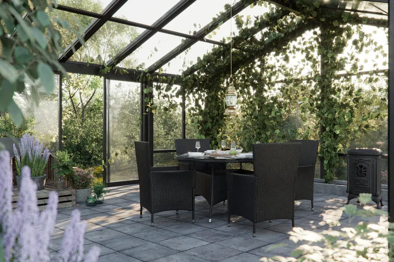 Thor Matgrupp Utomhus 140 + 6 Thor Fåtölj - Svart - Utemöbler - Utegrupp - Matgrupper utomhus