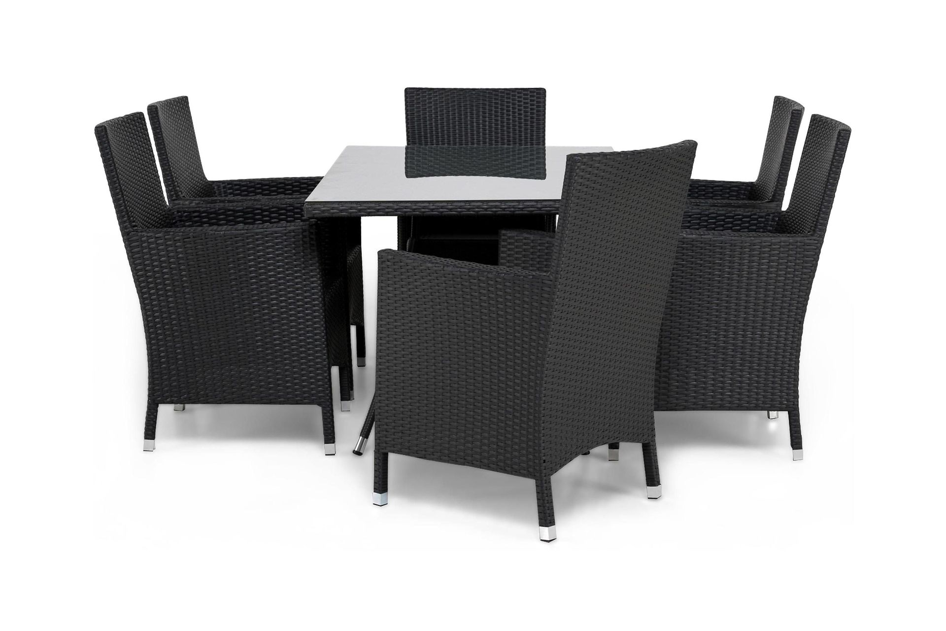 Thor Matgrupp Utomhus 140 + 6 Thor F&aring;t&ouml;lj - Svart