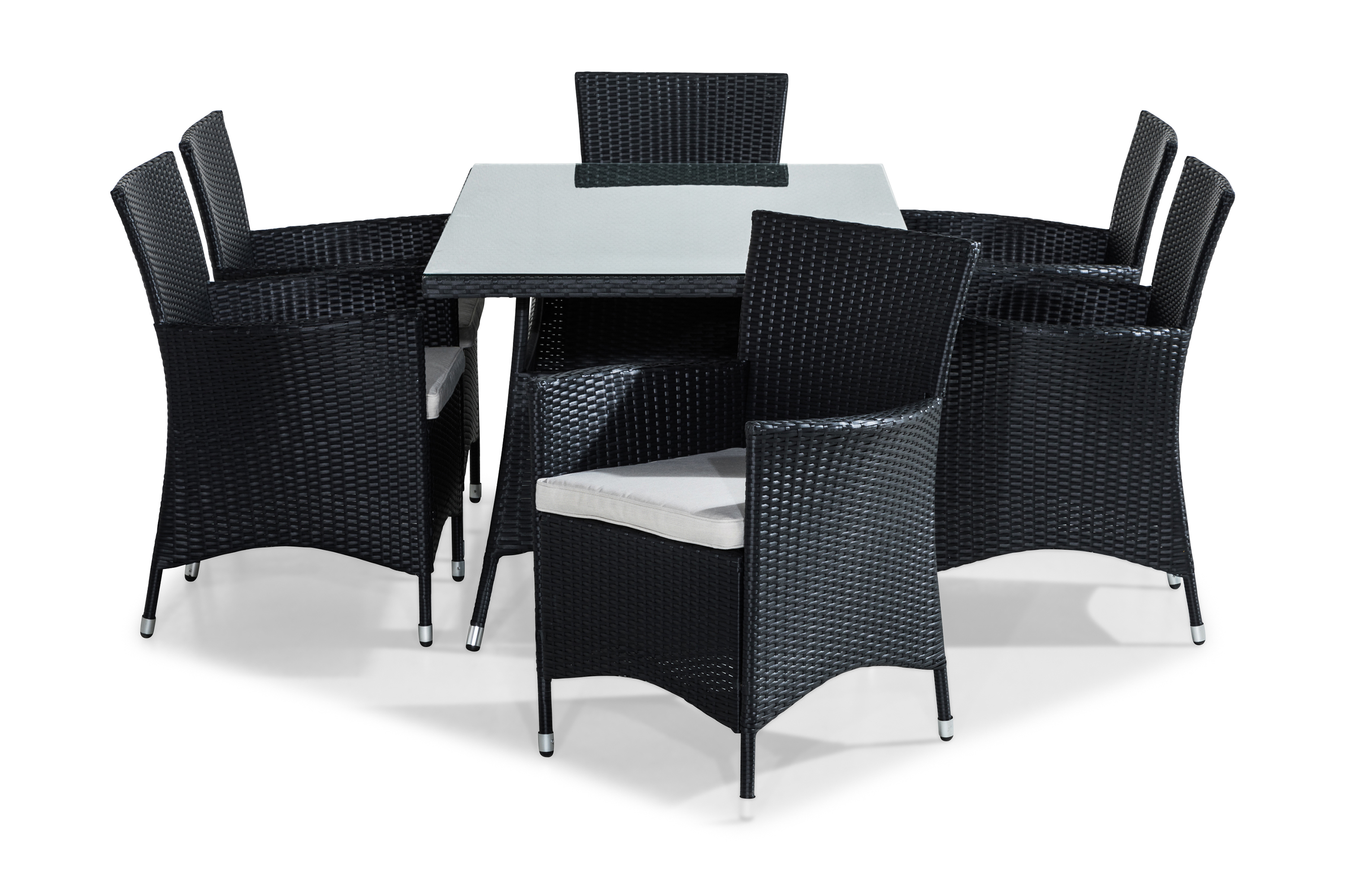 thor matgrupp utomhus 140 cm inkl 6 fåtöljer -